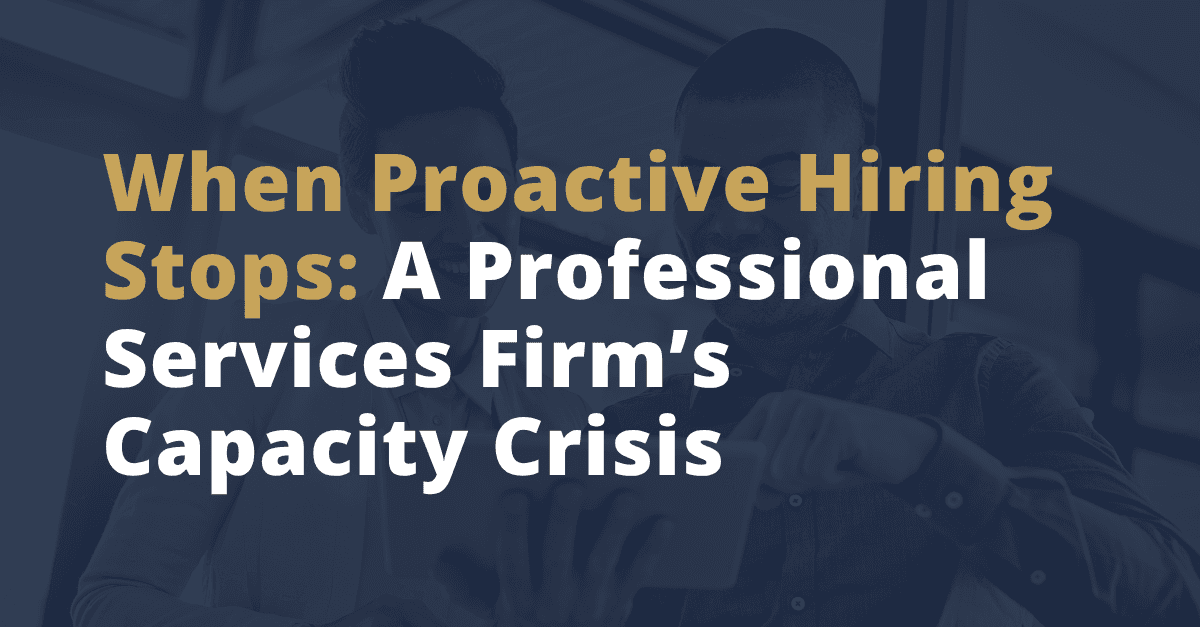 When Proactive Hiring Stops: A Professional Services Firm's Payroll Capacity Crisis